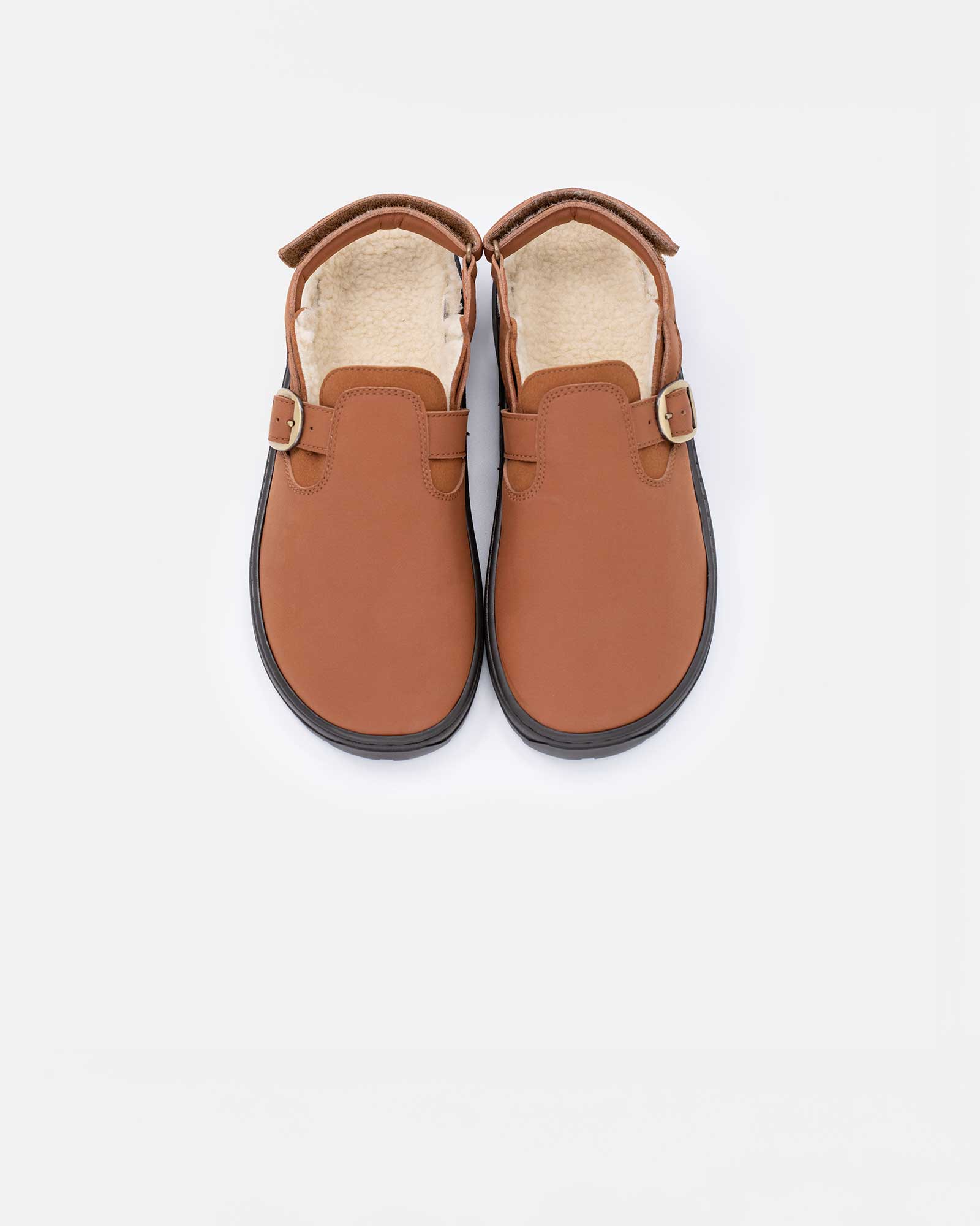 Brown Buckled Clog Barefoot - Vool